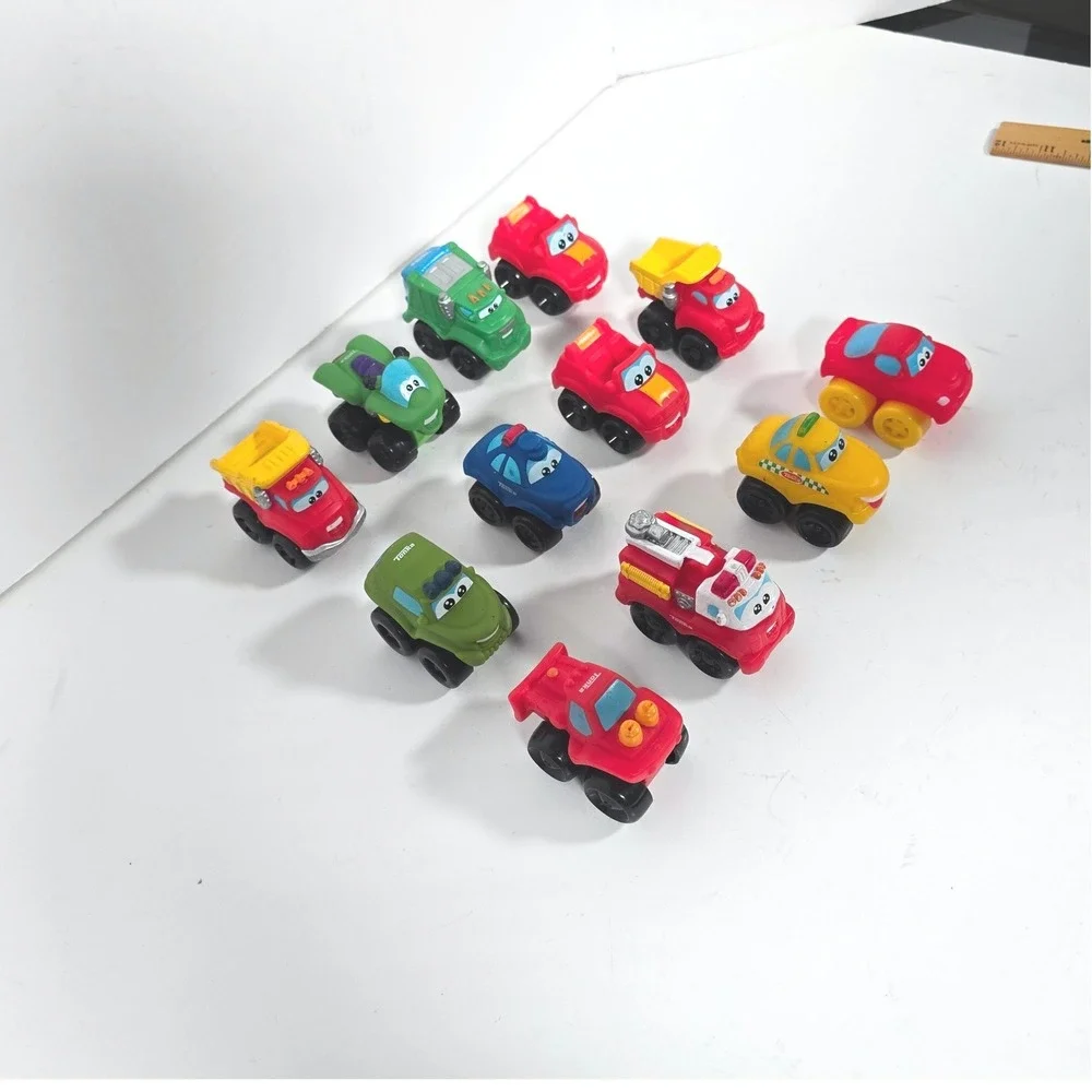 Tonka Chuck & Friends Hasbro Kids Mini Toy Car Lot 11pc Multicolor Soft Plastic